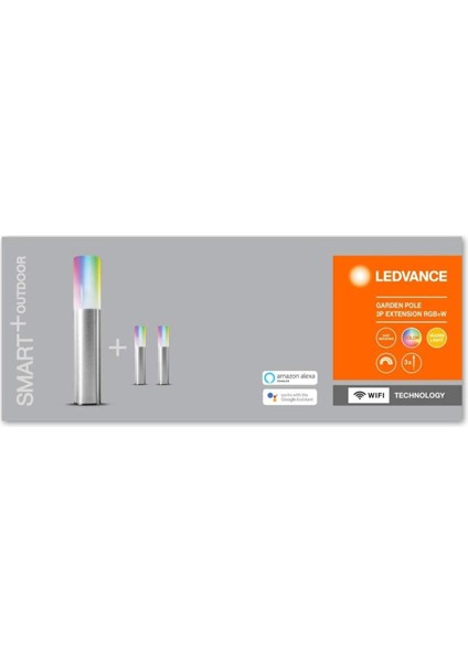 Akıllı Rgb LED Bahçe Lambası 3'lü Set, Wifi, Alexa & Google Uyumlu, Dış Mekan Işığı