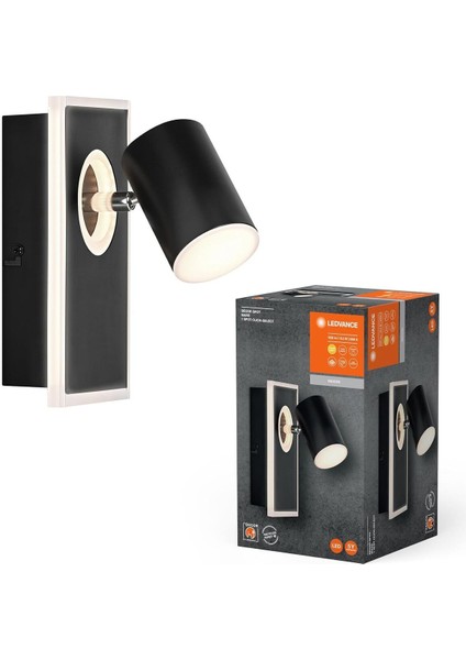 Decor Spot Mars 120 mm 16.5W, Siyah, Ayarlanabilir Başlıklı LED Spot Işık, Sıcak Beyaz
