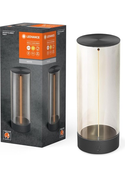 Manyetik Filament LED Lamba Dokunmatik Dimmer, 2700K Sıcak Işık, Taşınabilir USB Şarjlı
