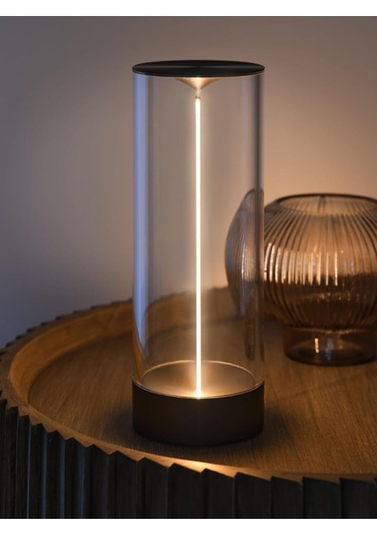 Manyetik Filament LED Lamba Dokunmatik Dimmer, 2700K Sıcak Işık, Taşınabilir USB Şarjlı