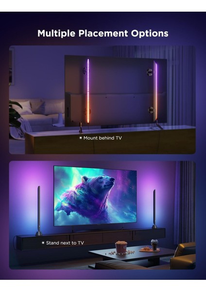 Rgbıc Tv LED Işık Barı 31” Tv Arka Aydınlatma, Alexa Uyumlu, Müzik Senkron, 35+ Sahne fırsatları