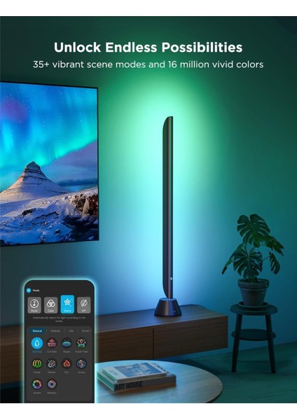 Rgbıc Tv LED Işık Barı 31” Tv Arka Aydınlatma, Alexa Uyumlu, Müzik Senkron, 35+ Sahne indirimleri