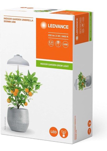 Bitki Işığı Zamanlayıcılı, 235 Lümen, Tam Spektrum Led, Ayarlanabilir Yükseklikli, Beyaz