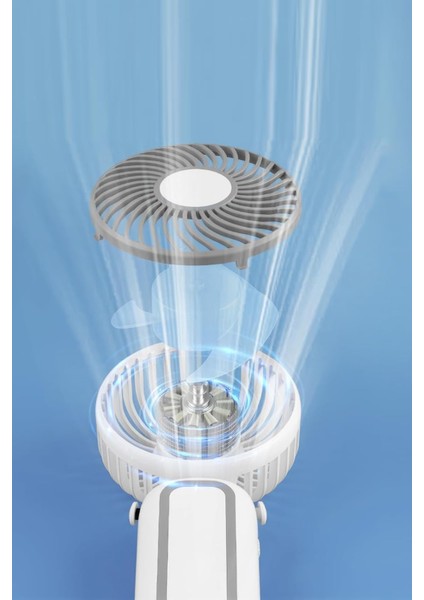 Mini Fan Çok Fonksiyonlu Katlanır Boyun Askılıklı Taşınabilir Masaüstü USB Fan Vantilatör
