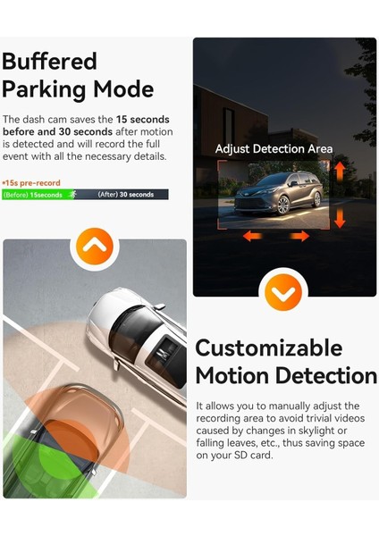 N2X 2.7K+1080P Çift Kameralı Araç Kamerası, Gece Görüş, Gps, Wifi, 24/7 Park Modu