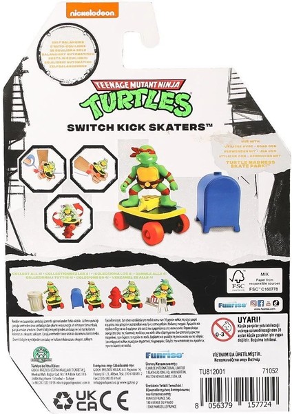 TU812001 Tmnt Ninja Kaplumbağalar Kaykay Figürü - 71052 -1 Adet Fiyatıdır fırsatları