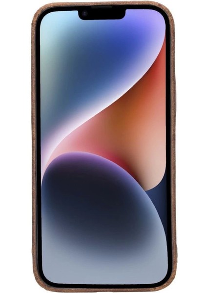 Apple iPhone 14 Plus Uyumlu Deri Arka Kapak Rock G2