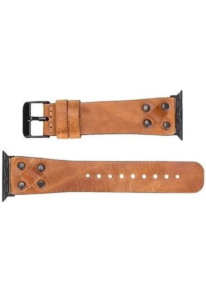 Apple Watch Uyumlu Deri Kordon Cross 42-44-45MM Bt V18