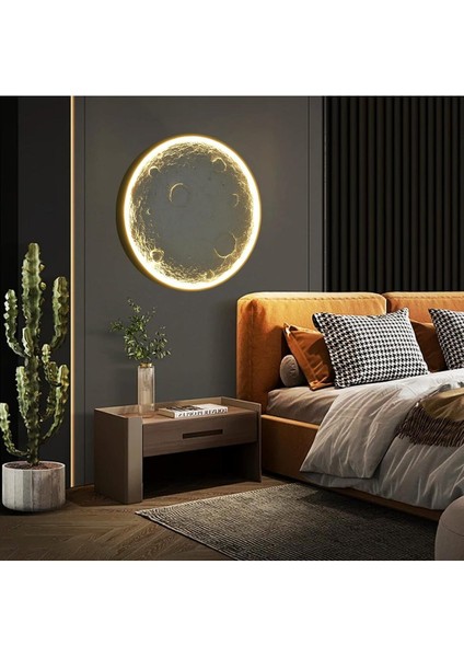 Duvar Lambası,kısılabilir Ay Işığı, LED Duvar Lambası, 3000K-6500K Renk Sıcaklığı Ayarlanabilir