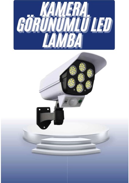 Solar Bahçe Lambası Uzaktan Kumandalı Kamera Görünümlü Hareket Sensörlü