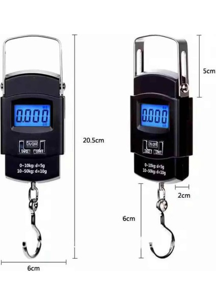 El Kantarı Dijital El Terazisi 50 kg Kapasiteli LCD Ekranlı