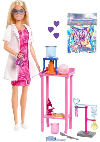 JCR70 Barbie Kariyer Oyun Setleri - Bilim Uzmanı ve Aksesuarları