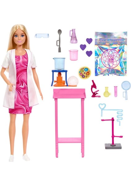 JCR70 Barbie Kariyer Oyun Setleri - Bilim Uzmanı ve Aksesuarları