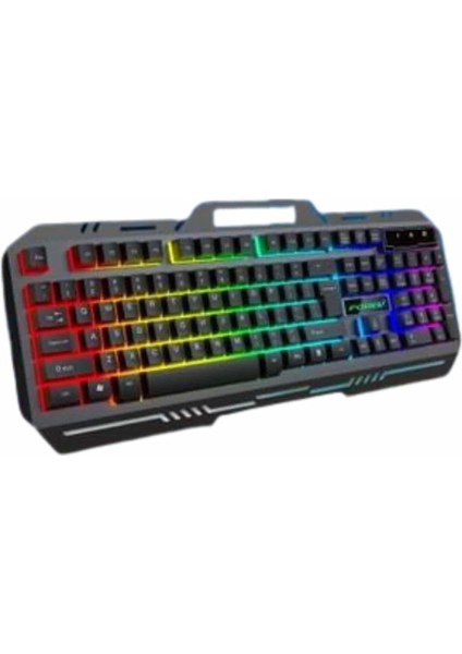 Işıklı Oyuncu Q Klavye Mouse Seti Siyah Gaming Oyuncu Klavye
