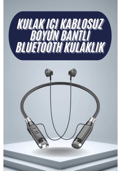 120 Saat Bluetooth Kulaklık Kablolu Boyun Askılı Sd Kart Girişli Anc Özellikli