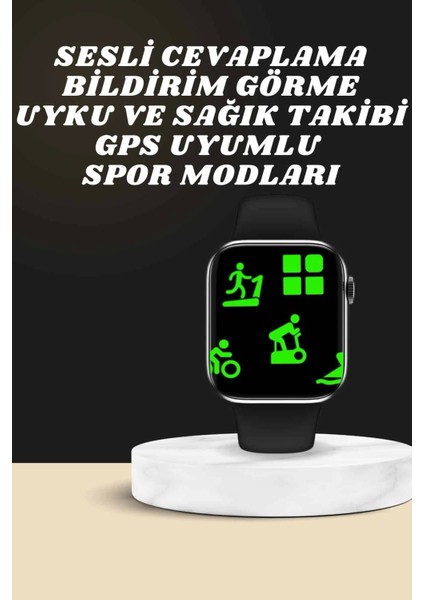 Akıllı Saat Wireless Şarj Yüksek Çözünürlüklü Müzik Dinleme Sesli Cevaplama fırsatları