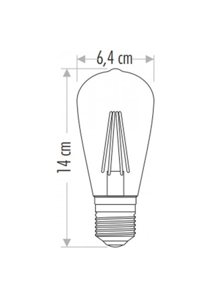 Cata Ct 4353 8W Rustik LED Ampul 3200K Günışığı E27 Duy