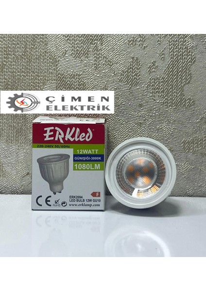 Erkled Erk 2094 GU10 Lensli Ampül 12W 3000K Gün Işığı