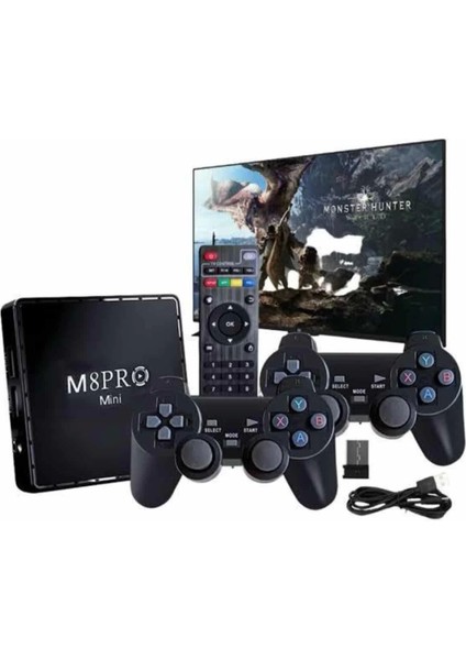 M8 Pro Mını 4 8 10 K Hd Hdr Android Tv 5g Retro 10000 Oyunlu