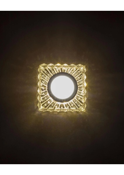 Noas YL65 1737 Selen LED Çerçeveli 4000K Kare Kristal Cam Spot Kasa - Priz ve Anahtar Için Uyumlu Çerçeve fiyatları