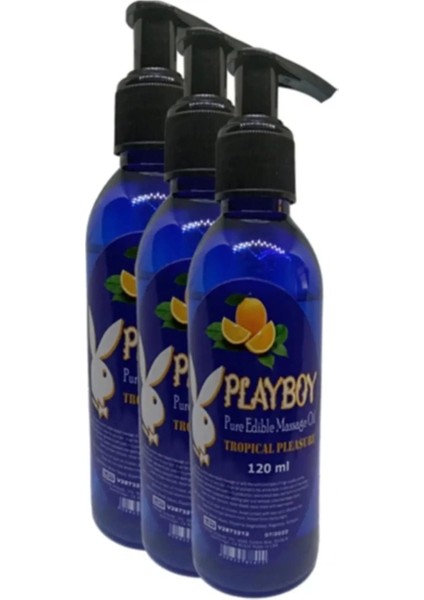 Pure Edible Massage Oil 120ML Portakal Aromalı Masaj Yağı x 3 Adet