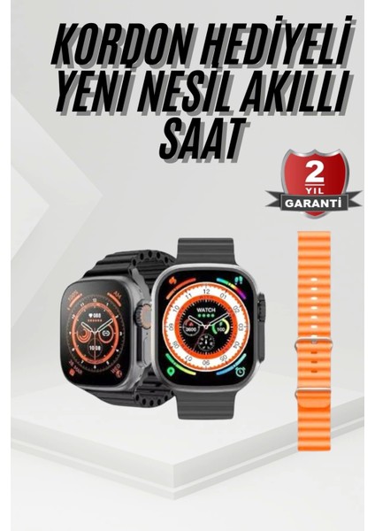 Akıllı Saat Sağlık Takibi Kalp Atışı Adımsayar Ultra Yeni Nesil Nefes Egzersizi