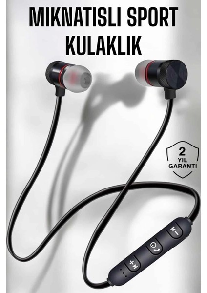 Kablolu Mıknatıslı Sport Kulaklık Bluetooth Bağlantılı