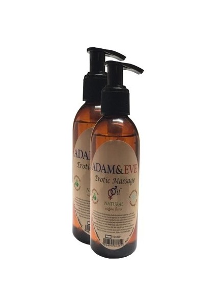 Adam & Eadam&eerkeklere Özel Sade Vücut Masaj Yağı Pure Edible Massage Oil 125ML 2 Adet