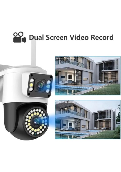 4mp Yoosee Çift Lens Ip Kamera - Wıfı Açık Otomatik Izleme, Su Geçirmez Kablosuz Güvenlik Ev Kamerası, Renkli Gece Görüş