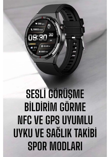 Akıllı Saat Nabız Sensörlü Bildirim Görebilen Spor Modları Gps Takibi