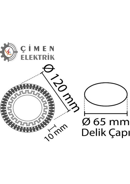 Noas YL65 1757 Flora LED Çerçeveli 4000K + Mavi Yuvarlak Kristal Cam Spot Kasa - Priz ve Anahtar Için Uyumlu Çerçeve modelleri