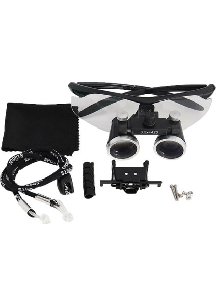 -3.5X-420MM Diş Cerrahi Gözlük Lens Büyüteç,taşıma Çantalı