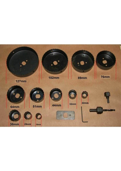 16 Parça Karbon Çelik-Panç-Delik Açma Testere Seti fiyatları