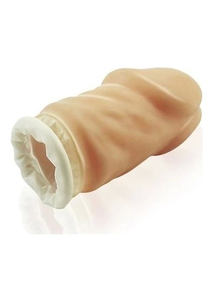 Anında 7 cm Dolgulu Uzatmalı Prezervatif Penis Kılıfı Çikolata Aromalı Masaj Yağı Hediye - 000031KI