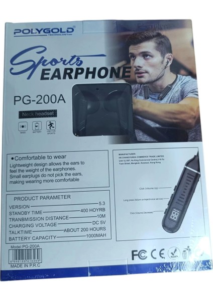 Sports Earphone PG-200A Bluetooth Kulaklıklar modelleri