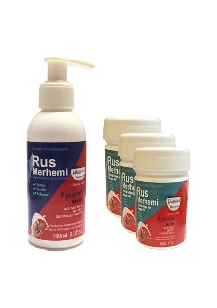 Hintohu Tüy Dökücü Azaltıcı Rus Merhemi 150 ml 1 Adet + Genital Bölge Merhemi 50 ml 3 Adet - 000031KI