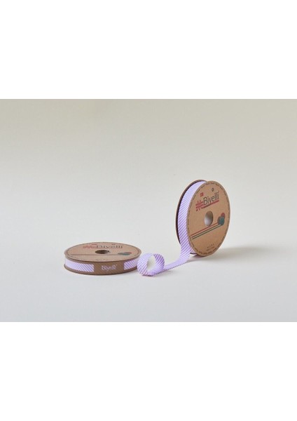 Biye Çizgili Katlı C07 Lila 2 cm 25 Metre %65 Koton %35 Polyester