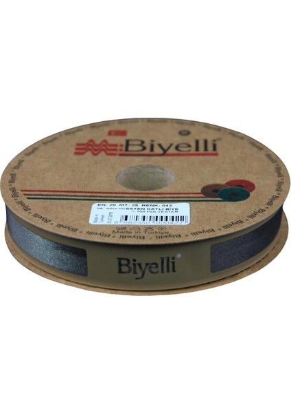 Biye Saten Katlı 043 Haki 2 cm 25 Metre %100 Polyester