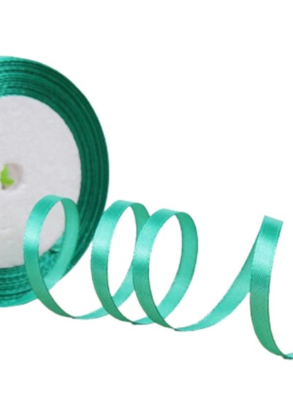 Saten Kurdele 6 mm Su Yeşili 2 Metre
