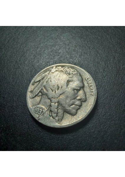 3996368076B7EB1010 1937 Buffalo 5cent Ççt+ Eski Yabancı Madeni Para
