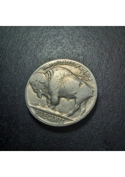 3996368076B7EB1010 1937 Buffalo 5cent Ççt+ Eski Yabancı Madeni Para