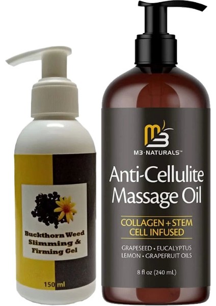 Selülitleri Gidermeye Masaj Yağı Anti-Cellulite Massage Oil 240 ml + Buckthorn Masaj Kremi 150 ml
