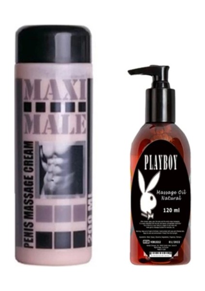 Hintohu Maxi Male Cream 200 ml ve 125 ml Playboy Masaj Yağı fiyatları