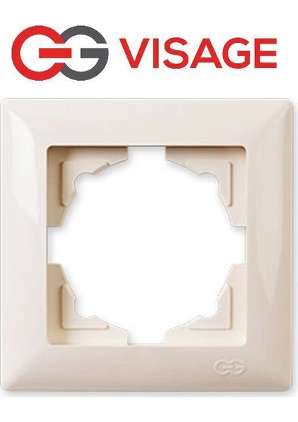 Visage Krem Tekli Çerçeve - Priz ve Anahtar Için Uyumlu Çerçeve fiyatları