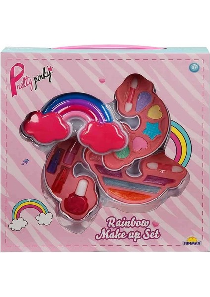 Gökkuşağı Şekilli 3 Katlı Makyaj Güzellik Seti fiyatları