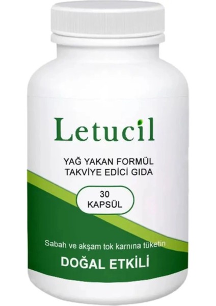 Letucil Zayıflatmaya Hafifliğinize Inceliğinize 30 Lu Yeşil Çay ve Biberiyeli Güç Desteği