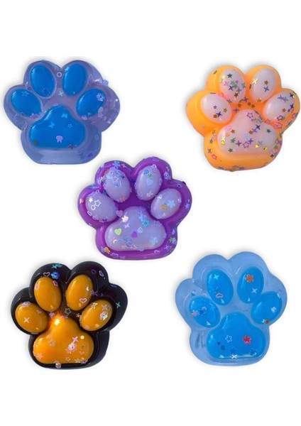 Oyuncak Squishy Kedi Patisi Sukuşi Pati Pullu Tüylü Pati Eğlenceli Oyun
