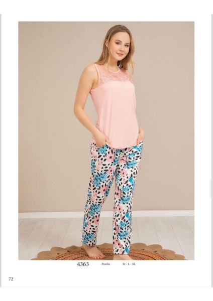 Perfect Club Kadın Dantel Detaylı Bisiklet Yaka Kolsuz Pijama Takımı 4363 - 1 Adet fiyatları