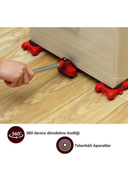 Tekerlekli Basit Pratik Ağır Beyaz Eşya Mobilya Taşıma Kaydırma Aleti Aparatı Seti