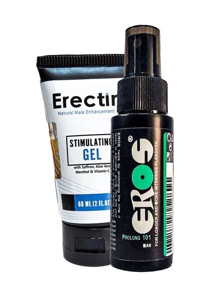 Pro 101 LHxY056 Büyük Boy 60 ml ve Erektin Stimul Gel Erkeklere Özel Jel 60 ml
